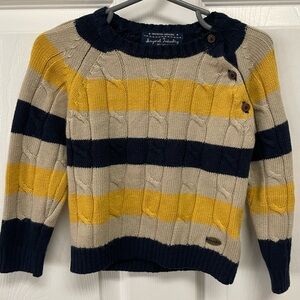 Mayoral Yellow Navy Tan Kids/Baby Sweater